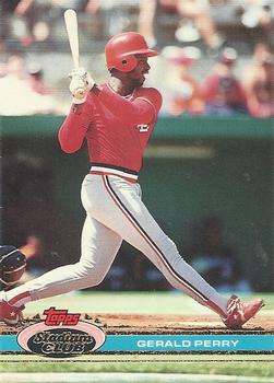 #379 Gerald Perry - St. Louis Cardinals - 1991 Stadium Club Baseball