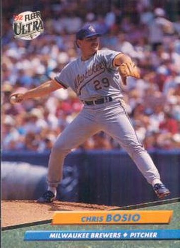 #379 Chris Bosio - Milwaukee Brewers - 1992 Ultra Baseball