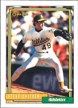 #379 Steve Chitren - Oakland Athletics - 1992 O-Pee-Chee Baseball