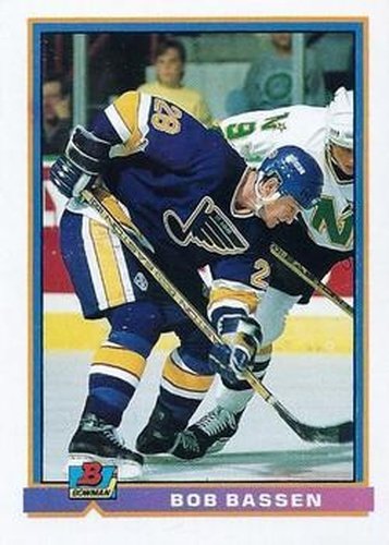 #379 Bob Bassen - St. Louis Blues - 1991-92 Bowman Hockey