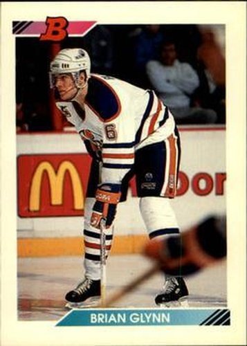 #379 Brian Glynn - Edmonton Oilers - 1992-93 Bowman Hockey