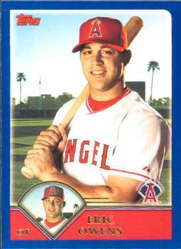 #379 Eric Owens - Anaheim Angels - 2003 Topps Baseball