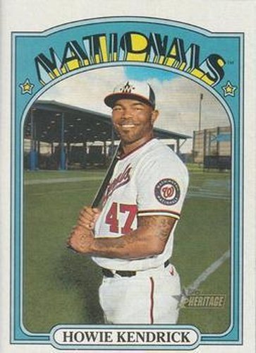 #379 Howie Kendrick - Washington Nationals - 2021 Topps Heritage Baseball
