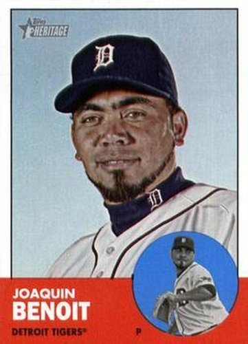 #379 Joaquin Benoit - Detroit Tigers - 2012 Topps Heritage Baseball