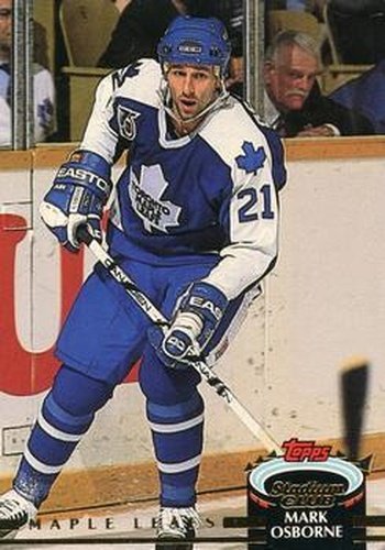 #379 Mark Osborne - Toronto Maple Leafs - 1992-93 Stadium Club Hockey