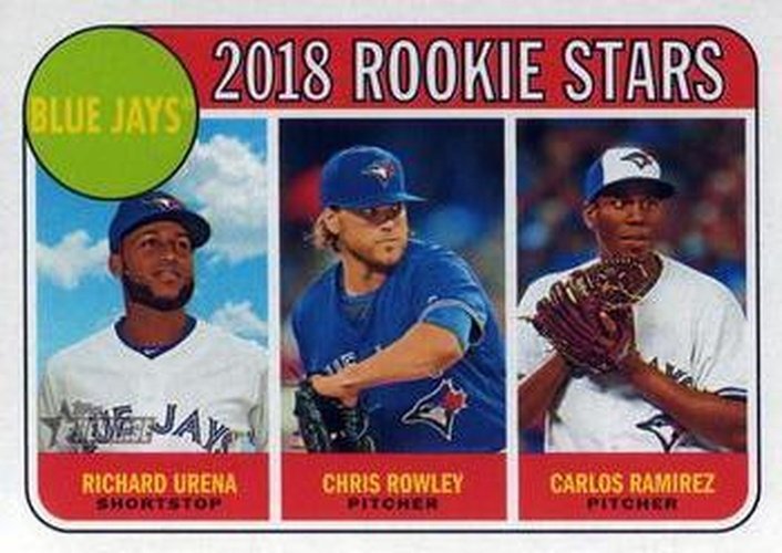 #379 Carlos Ramirez / Chris Rowley / Richard Urena - Toronto Blue Jays - 2018 Topps Heritage Baseball