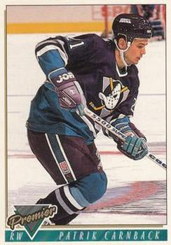 #379 Patrik Carnback - Anaheim Mighty Ducks - 1993-94 Topps Premier Hockey