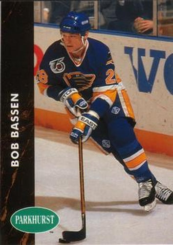 #379 Bob Bassen - St. Louis Blues - 1991-92 Parkhurst Hockey