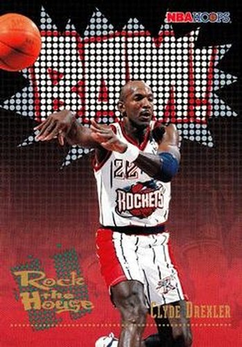 #379 Clyde Drexler - Houston Rockets - 1995-96 Hoops Basketball