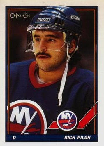 #379 Rich Pilon - New York Islanders - 1991-92 O-Pee-Chee Hockey