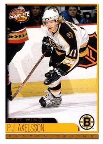 #379 P.J. Axelsson - Boston Bruins - 2003-04 Pacific Complete Hockey