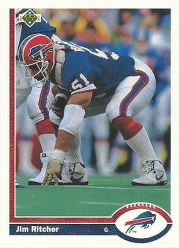#379 Jim Ritcher - Buffalo Bills - 1991 Upper Deck Football