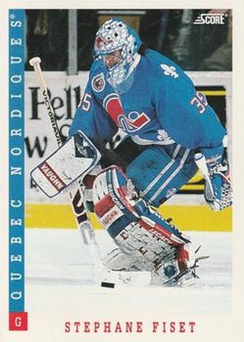 #379 Stephane Fiset - Quebec Nordiques - 1993-94 Score Canadian Hockey
