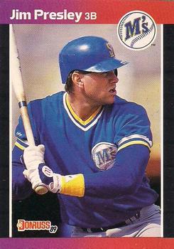 #379 Jim Presley - Seattle Mariners - 1989 Donruss Baseball