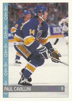 #379 Paul Cavallini - St. Louis Blues - 1992-93 O-Pee-Chee Hockey