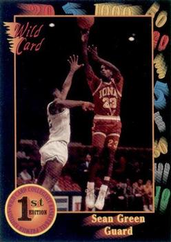 #37 Sean Green - Iona College Gaels - 1991-92 Wild Card Basketball