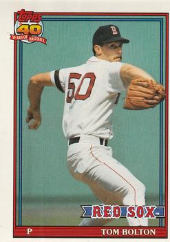 #37 Tom Bolton - Boston Red Sox - 1991 O-Pee-Chee Baseball