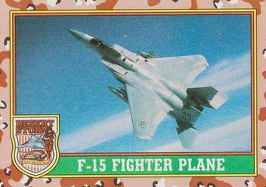 #37 F-15 Fighter Plane - 1991 Topps Desert Storm