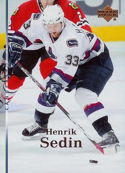 #37 Henrik Sedin - Vancouver Canucks - 2007-08 Upper Deck Hockey