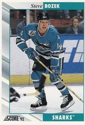 #37 Steve Bozek - San Jose Sharks - 1992-93 Score USA Hockey