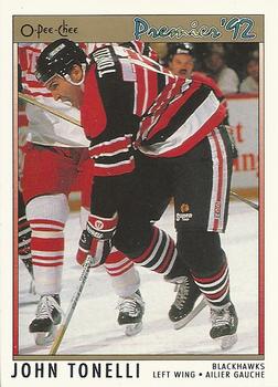 #37 John Tonelli - Chicago Blackhawks - 1991-92 O-Pee-Chee Premier Hockey