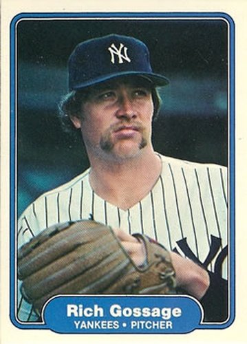 #37 Rich Gossage - New York Yankees - 1982 Fleer Baseball