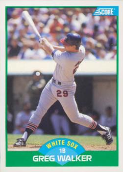 #37 Greg Walker - Chicago White Sox - 1989 Score Baseball