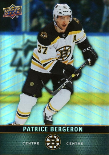 #37 Patrice Bergeron - Boston Bruins - 2019-20 Upper Deck Tim Hortons Hockey