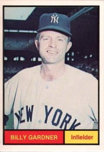 #37 Billy Gardner - New York Yankees -1982 Galasso 1961 World Champions New York Yankees Baseball