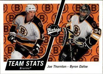 #37 Joe Thornton / Byron Dafoe - Boston Bruins - 2000-01 Upper Deck Vintage Hockey
