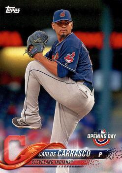 #37 Carlos Carrasco - Cleveland Indians - 2018 Topps Opening Day Baseball