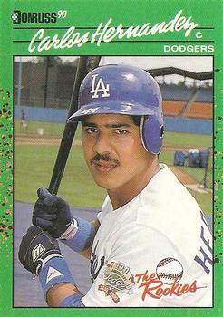 #37 Carlos Hernandez - Los Angeles Dodgers - 1990 Donruss The Rookies Baseball