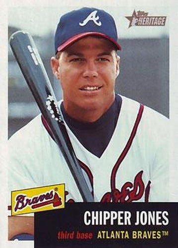 #37 Chipper Jones - Atlanta Braves - 2002 Topps Heritage Baseball