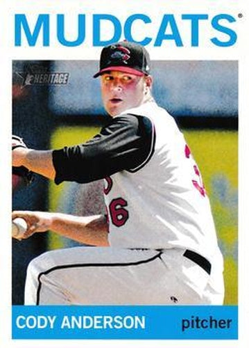 #37 Cody Anderson - Carolina Mudcats - 2013 Topps Heritage Minor League Baseball