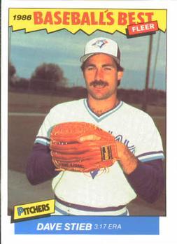 #37 Dave Stieb - Toronto Blue Jays - 1986 Fleer Baseball's Best Sluggers vs. Pitchers Baseball