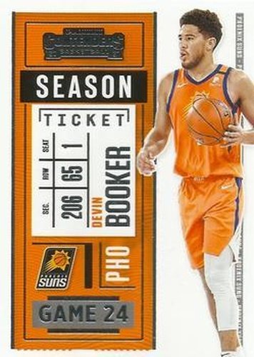 #37 Devin Booker - Phoenix Suns - 2020-21 Panini Contenders Basketball