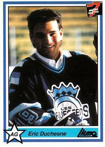 #37 Eric Duchesne - Chicoutimi Sagueneens - 1990-91 7th Inning Sketch QMJHL Hockey