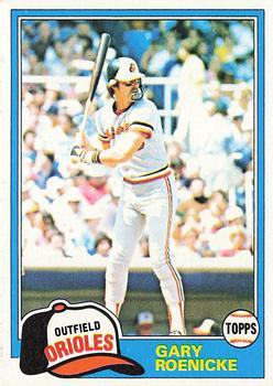 #37 Gary Roenicke - Baltimore Orioles - 1981 Topps Baseball
