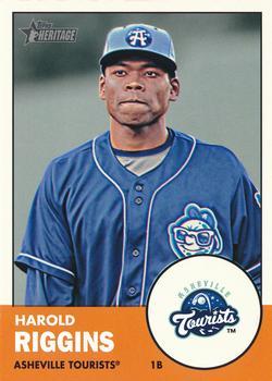 #37 Harold Riggins - Asheville Tourists - 2012 Topps Heritage Minor League Baseball