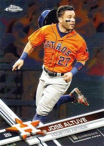 #37 Jose Altuve - Houston Astros - 2017 Topps Chrome Baseball