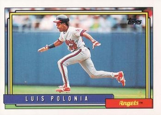 #37 Luis Polonia - California Angels - 1992 Topps Baseball
