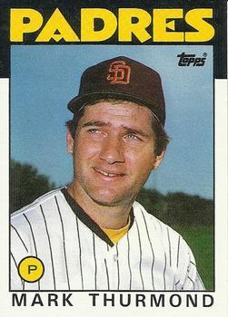 #37 Mark Thurmond - San Diego Padres - 1986 Topps Baseball