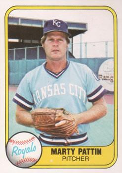 #37 Marty Pattin - Kansas City Royals - 1981 Fleer Baseball