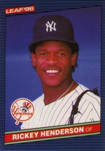#37 Rickey Henderson - New York Yankees - 1986 Leaf Baseball