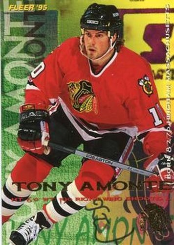 #37 Tony Amonte - Chicago Blackhawks - 1994-95 Fleer Hockey
