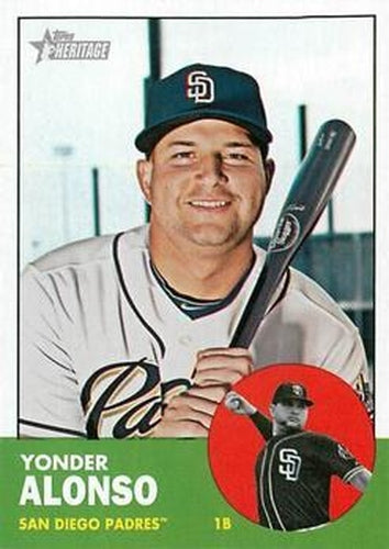#37 Yonder Alonso - San Diego Padres - 2012 Topps Heritage Baseball
