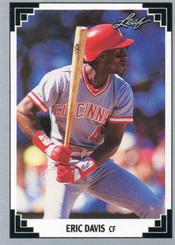 #37 Eric Davis - Cincinnati Reds - 1991 Leaf Baseball