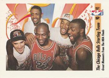 #337 The Chicago Bulls Starting Team - Chicago Bulls - 1991-92 SkyBox Basketball