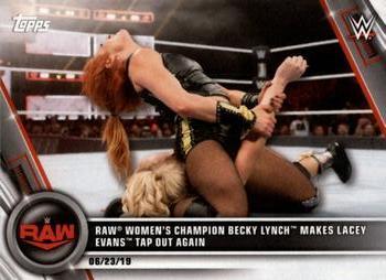 #37 Raw Women's Champion Becky Lynch Makes Lacey Evans Tap Out Again - 2020 Topps WWE Women's Division Wrestling