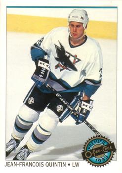 #37 Jean-Francois Quintin - San Jose Sharks - 1992-93 O-Pee-Chee Premier Hockey